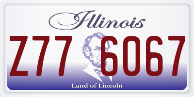 IL license plate Z776067