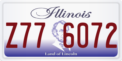 IL license plate Z776072