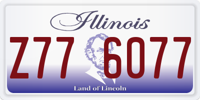IL license plate Z776077