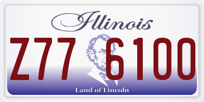 IL license plate Z776100