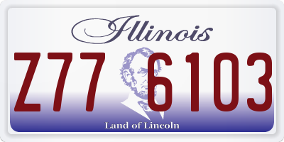IL license plate Z776103