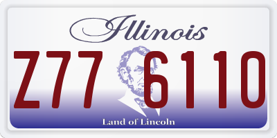 IL license plate Z776110