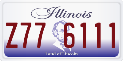 IL license plate Z776111