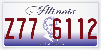 IL license plate Z776112