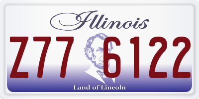 IL license plate Z776122