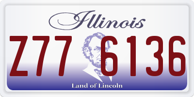 IL license plate Z776136