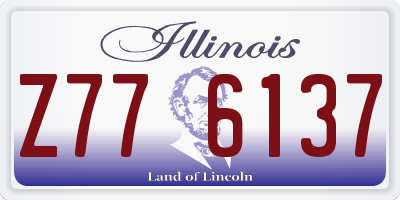 IL license plate Z776137