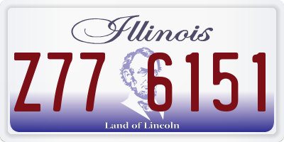 IL license plate Z776151