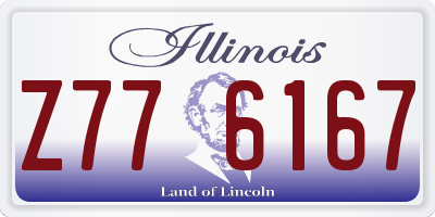 IL license plate Z776167