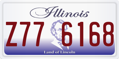 IL license plate Z776168