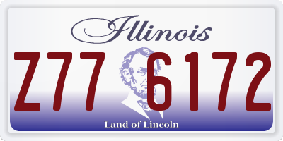 IL license plate Z776172