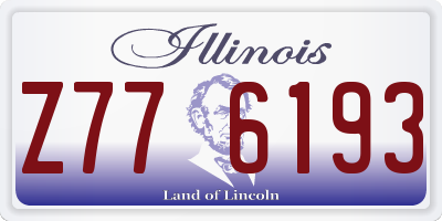 IL license plate Z776193