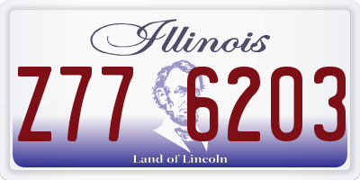 IL license plate Z776203