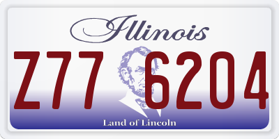 IL license plate Z776204