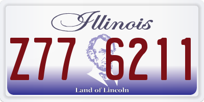 IL license plate Z776211