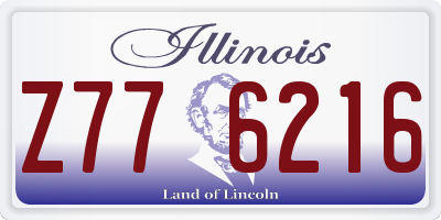 IL license plate Z776216