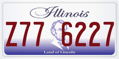 IL license plate Z776227