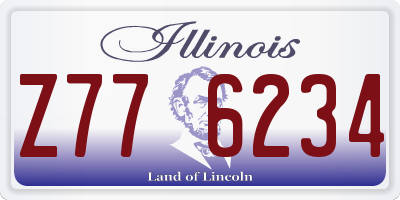 IL license plate Z776234