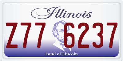 IL license plate Z776237