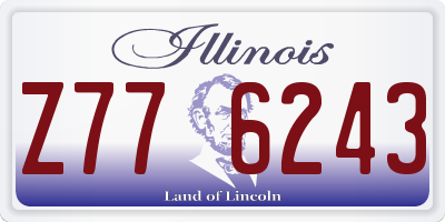 IL license plate Z776243