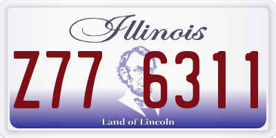 IL license plate Z776311