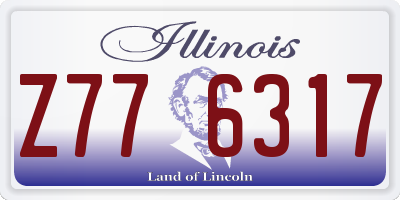 IL license plate Z776317
