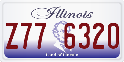 IL license plate Z776320