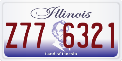 IL license plate Z776321