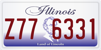 IL license plate Z776331