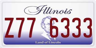 IL license plate Z776333