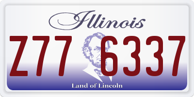 IL license plate Z776337