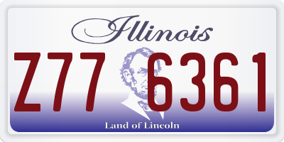 IL license plate Z776361