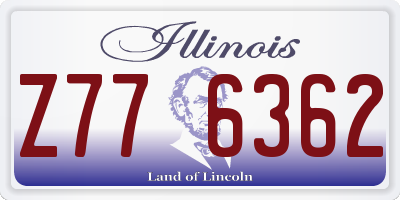 IL license plate Z776362