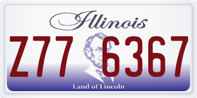 IL license plate Z776367