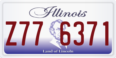 IL license plate Z776371