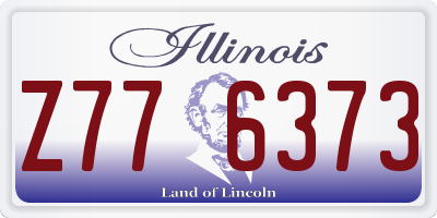 IL license plate Z776373