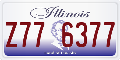 IL license plate Z776377
