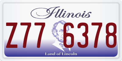 IL license plate Z776378