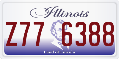 IL license plate Z776388