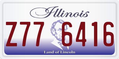 IL license plate Z776416