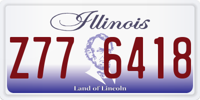IL license plate Z776418