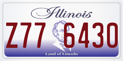 IL license plate Z776430