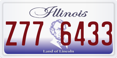 IL license plate Z776433