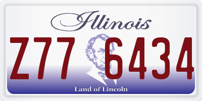 IL license plate Z776434