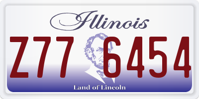 IL license plate Z776454
