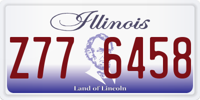 IL license plate Z776458