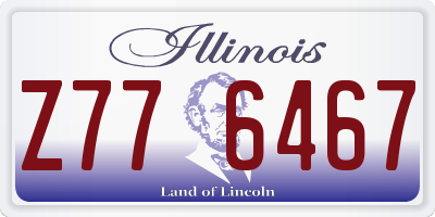 IL license plate Z776467