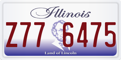 IL license plate Z776475