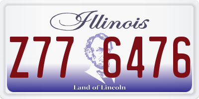 IL license plate Z776476