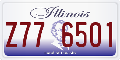 IL license plate Z776501